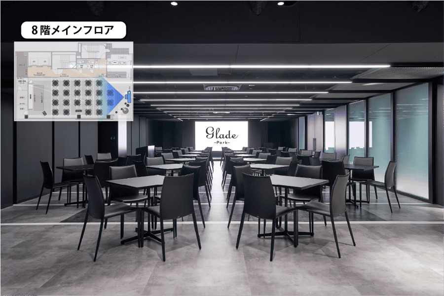 【メインフロア】- グレイドパーク 新橋駅前8F(銀座口)の写真