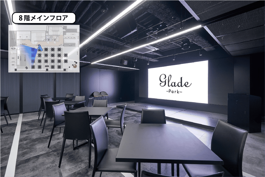 【メインフロア】- グレイドパーク 新橋駅前8F(銀座口)の写真