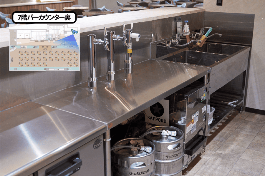 【バーカウンター内設備】- グレイドパーク 新橋駅前7F(銀座口)の写真