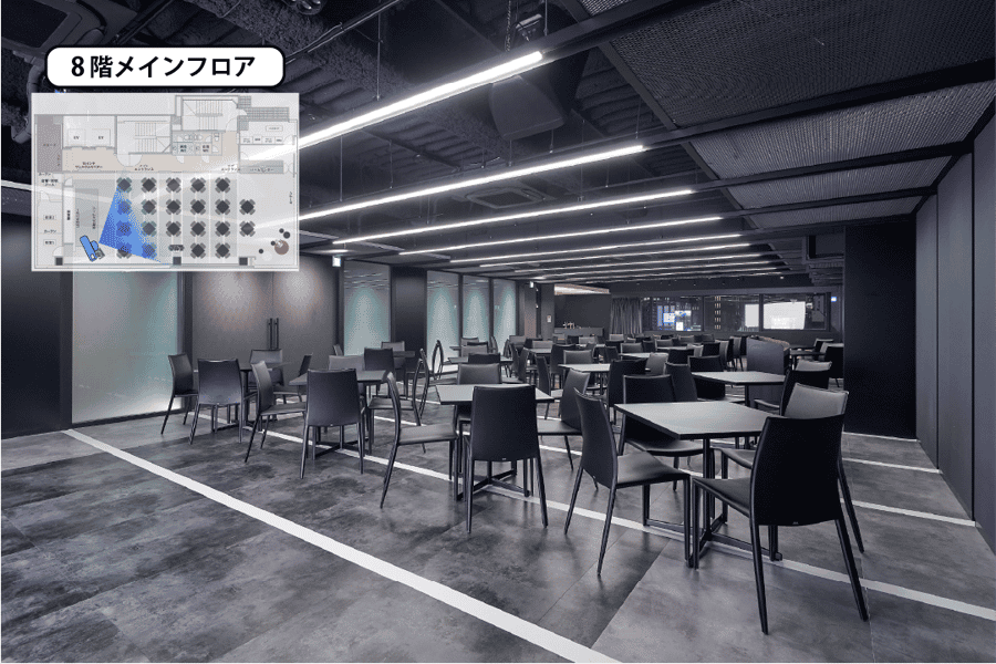 【メインフロア】- グレイドパーク 新橋駅前8F(銀座口)の写真