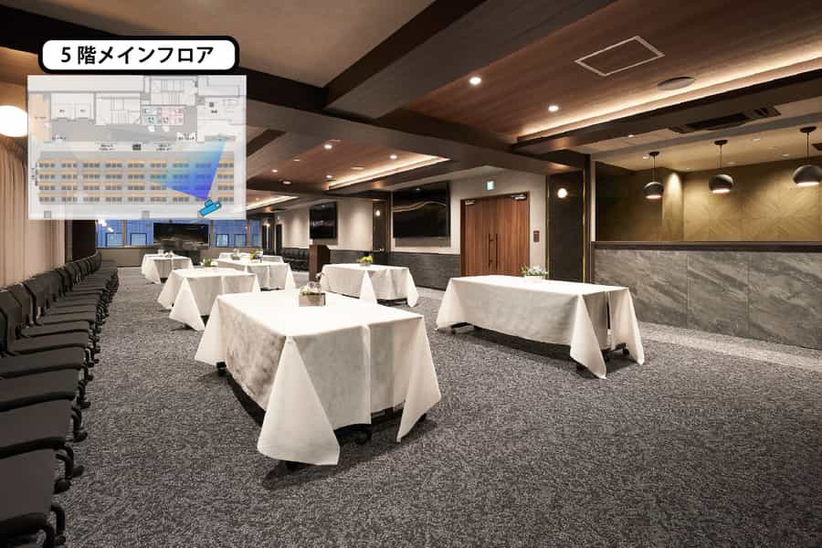 【メインフロア - 半立食レイアウト】- TIME SHARING 新橋駅前5F(銀座口) の写真