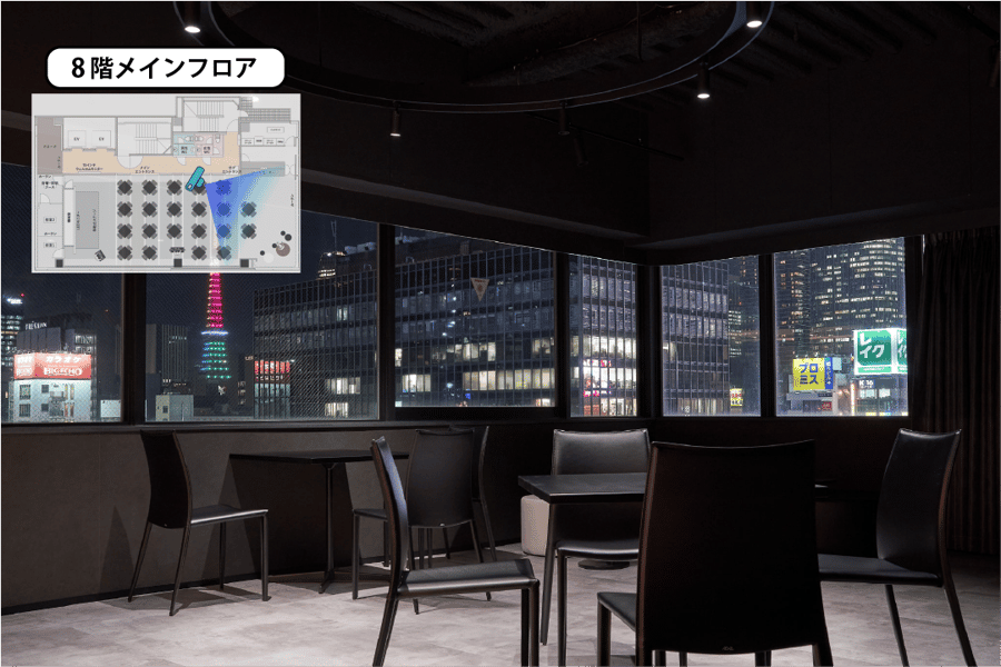 【室内から東京タワーが見える抜群のロケーション】- グレイドパーク 新橋駅前8F(銀座口)の写真
