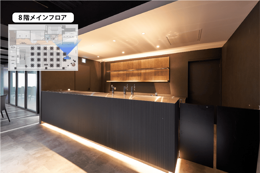 【バーカウンター】- グレイドパーク 新橋駅前8F(銀座口)の写真
