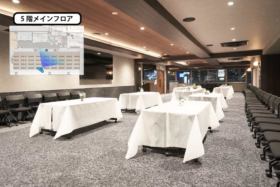 【メインフロア - 半立食レイアウト】- TIME SHARING 新橋駅前5F(銀座口) の写真