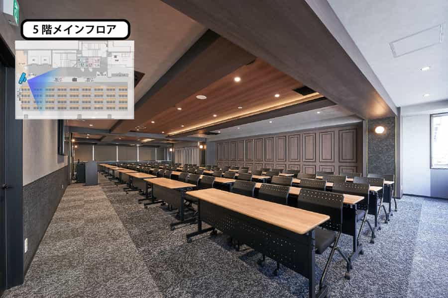 【メインフロア - スクール形式 ※3枚目の写真がデフォルトレイアウトです。】- TIME SHARING 新橋駅前5F(銀座口) の写真