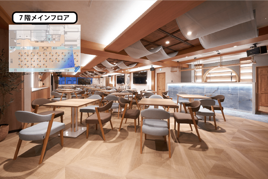 【メインフロア】- グレイドパーク 新橋駅前7F(銀座口)の写真